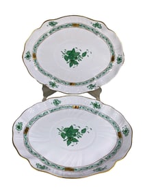 2 Herend Bouquet Apponyi Trays
