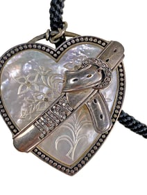 Juicy Couture MOP & Sterling 925 Heart Necklace