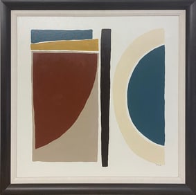 Signed Woolley Modern Art Serigraph