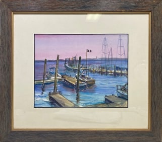 Evalyn WOOD Fishing Boats Offset Print