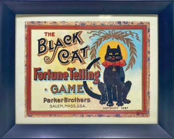 The Black cat Fortune Telling Game by Parker Brothers Print