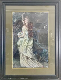 Ophelia by Arthur Hughes Giclee on Paper Print