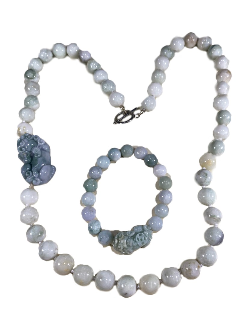 Probably Jade  Necklace & Bracelet (1 of 5)