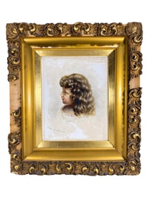 Signed Laura G. SCHNEIDER Painting on Porcelain