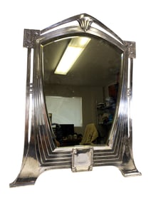 WMF, Germany Art Deco Large Silverplate Mirror