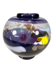 Bruce STOWELL Art Glass Vase