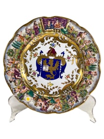 Antique Capodimonti Porcelain Plate