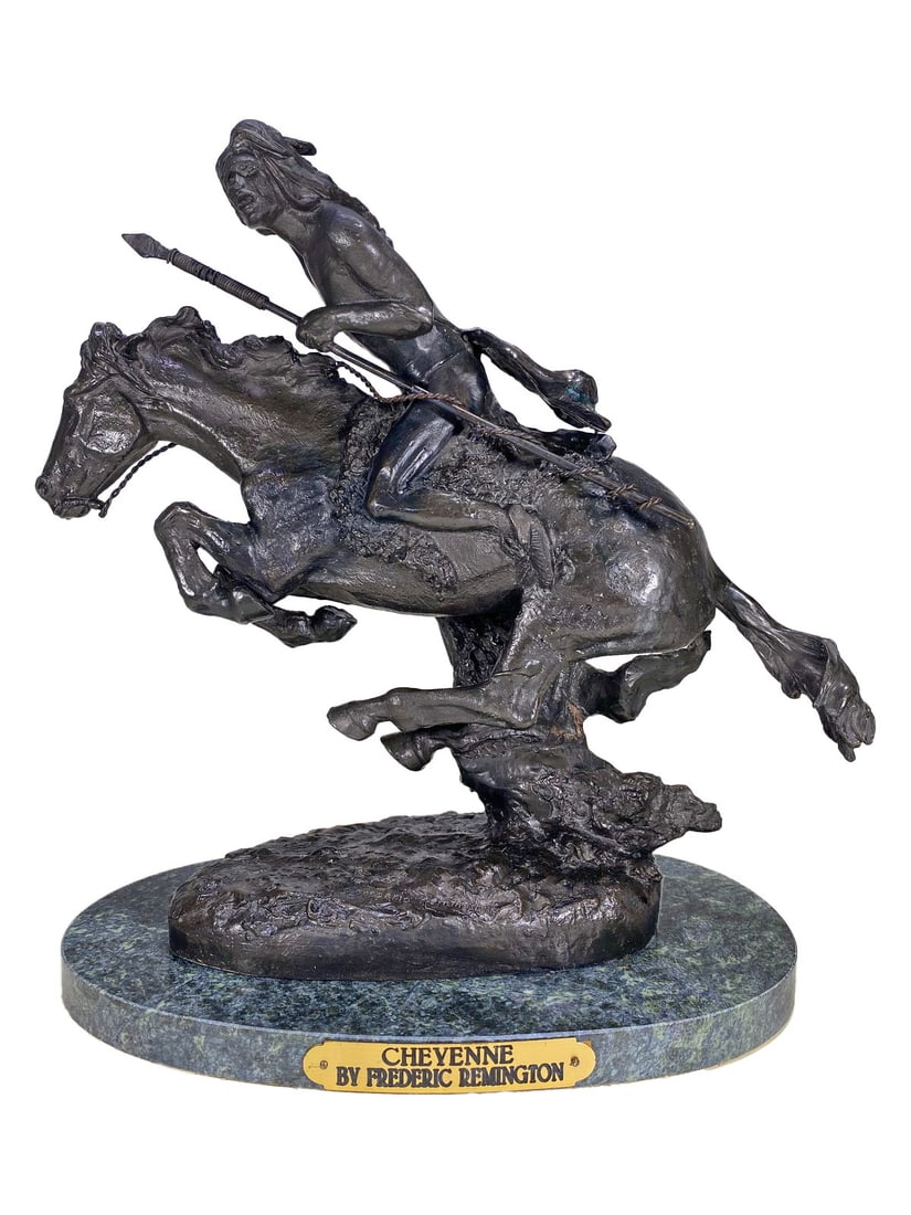Frederick REMINGTON Cheyenne Bronze Sculpture (1 of 5)