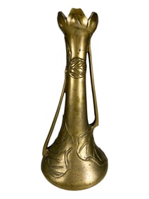 Vintage Art Nouveau Floral Bronze vase