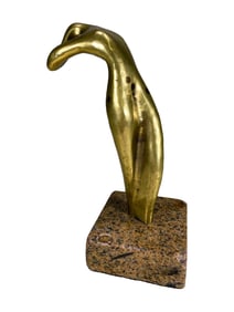 Modern Body Bronze Sculpture & Marble Base