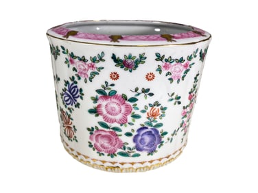 Floral Lowestoft Hand Painted Porcelain Bowl
