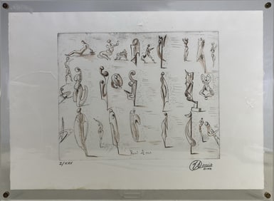 Alberto Ricci Studi Di Movementi In Sintese Lithograph. 1/30