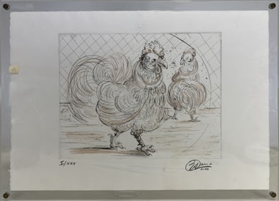 Alberto Ricci Gallio E Gallina Lithograph. 1/30