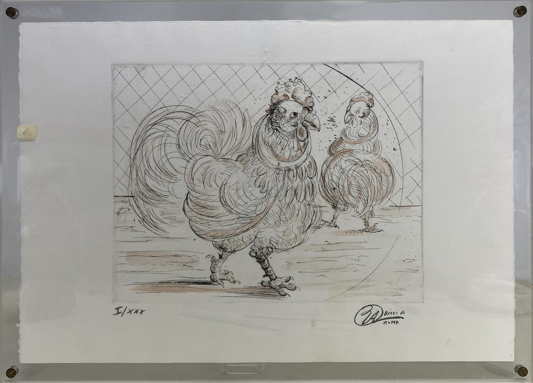 Alberto Ricci Gallio E Gallina Lithograph. 1/30 (1 of 4)