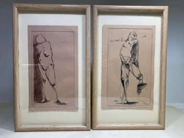 Signed Weisman Pair of Nude Lithograph. 1/30