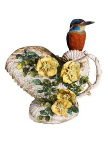 Vintage English Majolica Floral Vase