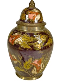 Vintage Chinese Enamel Bronze Ginger Jar