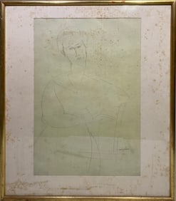 After Modigliani Pencil Woman Drawing