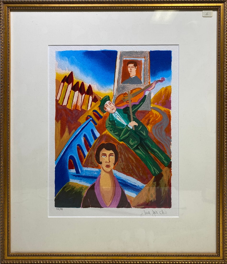 Luca DALL OLIO (1958) Italian Serigraph, 84/99: Luca DALL OLIO (1958) Italian Serigraph, 84/99. 21 x 17 x 1/2 in framed.Local Pick up call one day before to make an appointment. TO SHIP THIS ITEM IN USA OR INTERNATIONAL, PLEASE CONTACT THE SHIPPERS
