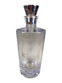 Christofle, Slovenia Crystal & Metal Decanter