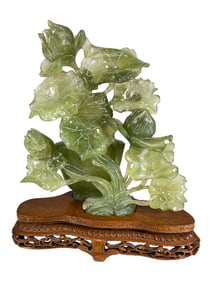 Vintage Chinese Carved Jade Sculpture