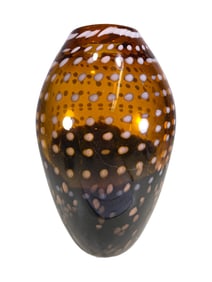 Probably Swedish Amber Glass Vase