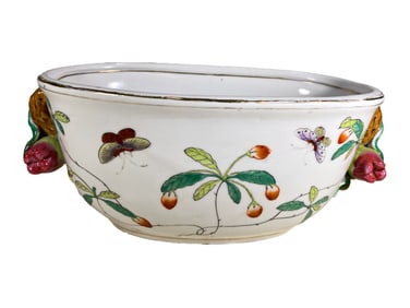 1950s Chinoserie Foor Bath Porcelain Planter