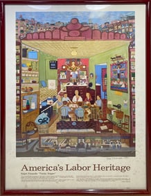 Ralph FASANELLA 1972 Family Supper Exhibition Poster