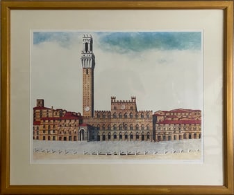 Palace in Siena, Italy Chalcography
