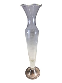 1940s Duchin Creation Sterlin & Glass Vase