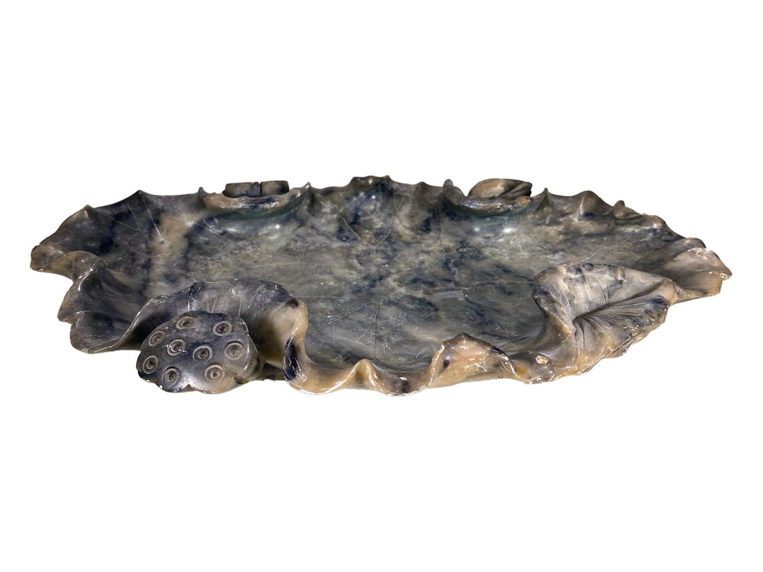 Vintage Chinese carved Soap Stone Dish (1 of 4)