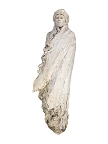Vintage Woman Plaster Sculpture