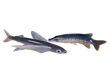 2 Royal Copenhagen Fishes Porcelain Fig