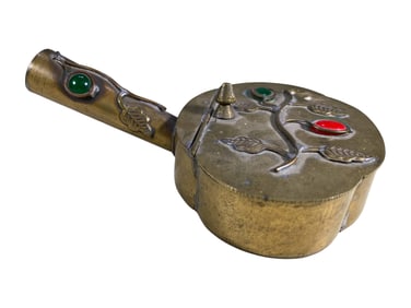 Vintage Chinese Bronze Buttler Crumb Catcher