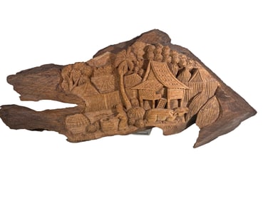 Tai Hand Crafted Wood Wall Plaque