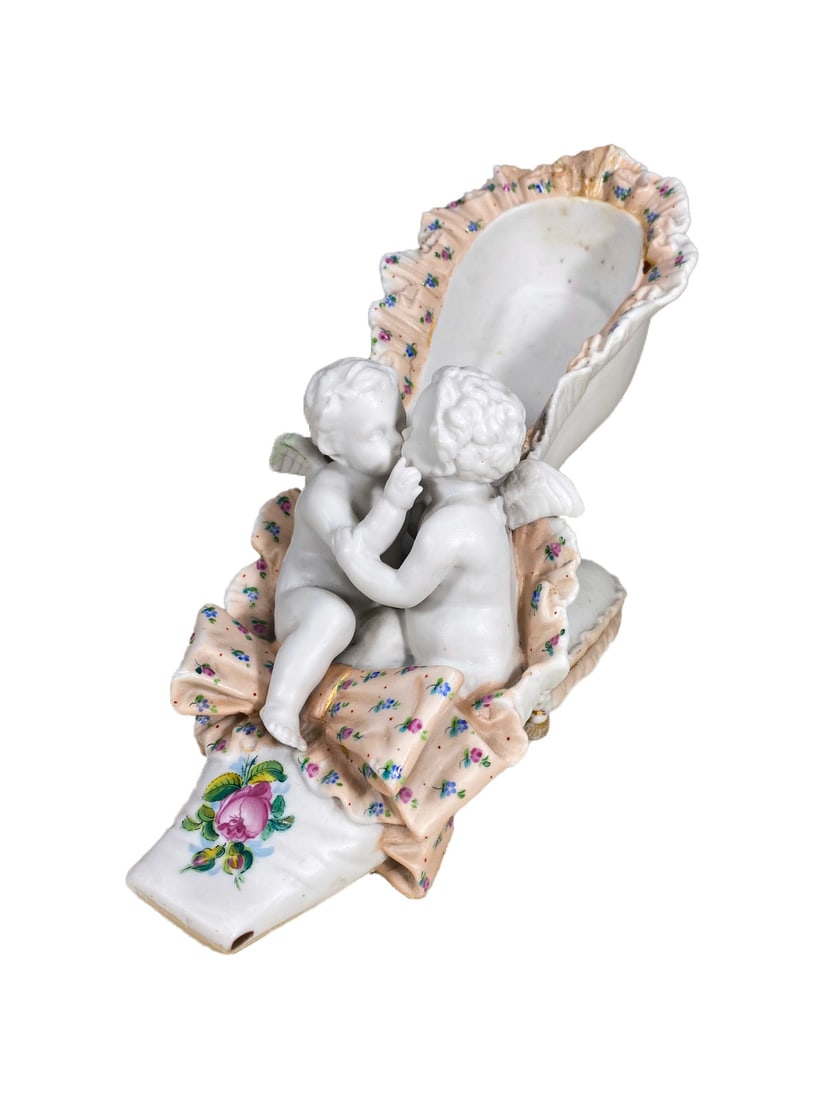 Vintage German Cherubs Loving Shoe Bisque Porcelain (1 of 6)