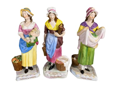 Copeland, England Set of 3 Porcelain Fig