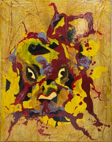 Signed Gillman Collage & Oil on Canvas
