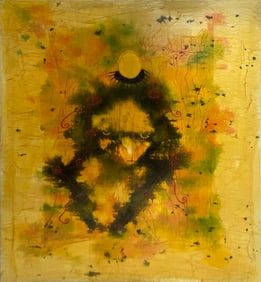 Signed Gillman Collage & Oil on Canvas