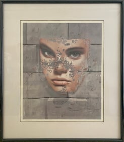 Modern Art Face Offset Print