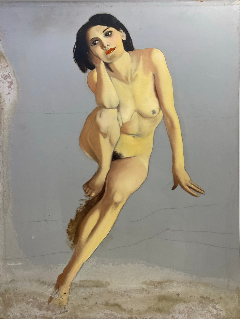 Marc Olivier GREGOIRE (1897-1991) French Nude Oil on Masonite: Marc Olivier GREGOIRE (1897-1991) French Nude Oil on Masonite. 31 3/4 x 23 1/2 in.Local Pick up call one day before to make an appointment. TO SHIP THIS ITEM IN USA OR INTERNATIONAL, PLEASE CONTACT TH