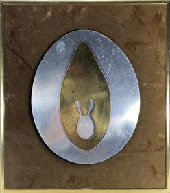 Attribute to Hans (Jean) ARP (1886-1966)Relief Metal Documenta III,  1964