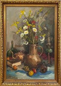Harry ZEEGERS (1929-1995) Dutch Still Life Oil on Canvas