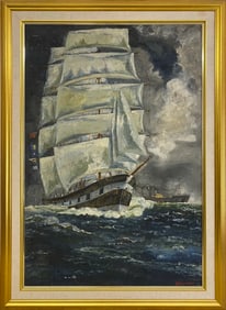 Signed William Moore Ship Painting