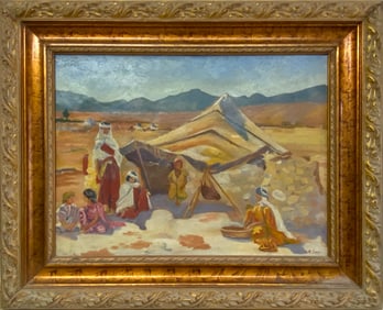 Signed M. LENOIR Orientalist Oil on Canvas