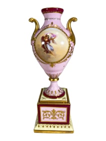 Antique Old Vienna Porcelain Urn