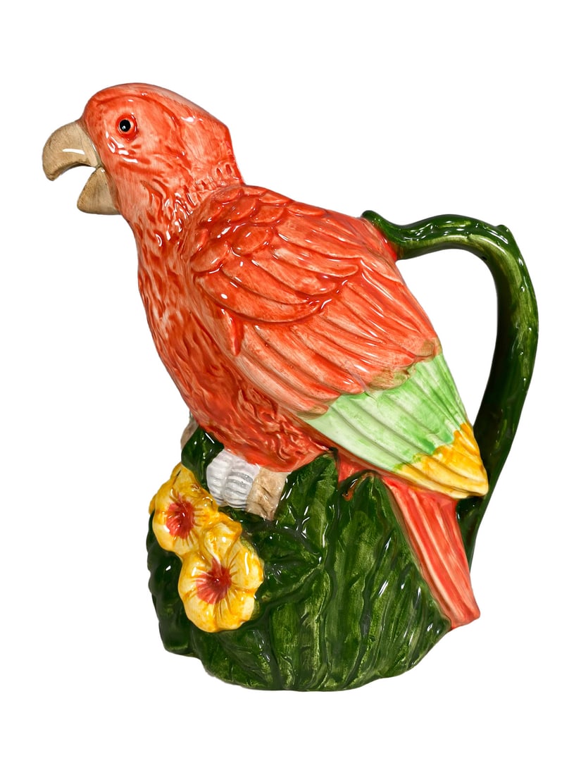 Parrot Tropical Ceramic Pitcher: Parrot Tropical Ceramic Pitcher. 9 x 7 1/2 x 4 1/2 in.Local Pick up call one day before to make an appointment. TO SHIP THIS ITEM IN USA OR INTERNATIONAL, PLEASE CONTACT THE SHIPPERS : 1) UPS store193