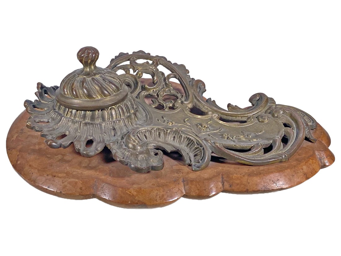 Nilmelior JFA, Paris Bronze & Marble Inkwell: Nilmelior JFA, Paris Bronze & Marble Inkwell. 4 5/8 x 11 1/2 x 8 1/2 in.Local Pick up call one day before to make an appointment. TO SHIP THIS ITEM IN USA OR INTERNATIONAL, PLEASE CONTACT THE SHIPPERS