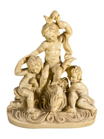 Allegory of Fire by A Santini Composition Statue