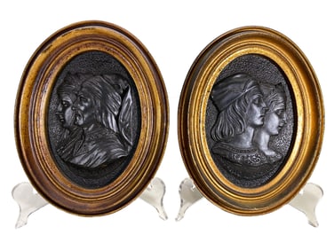 Dante & Beatrice, Raffaello & Fornarina Plaques